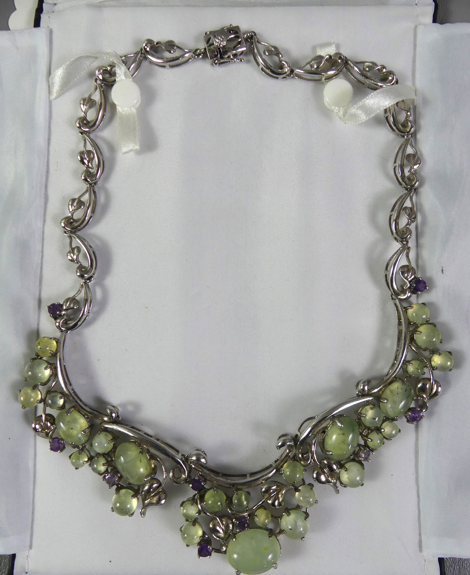 FANCY STERLING & GEMSTONE NECKLACE (1 of 2)