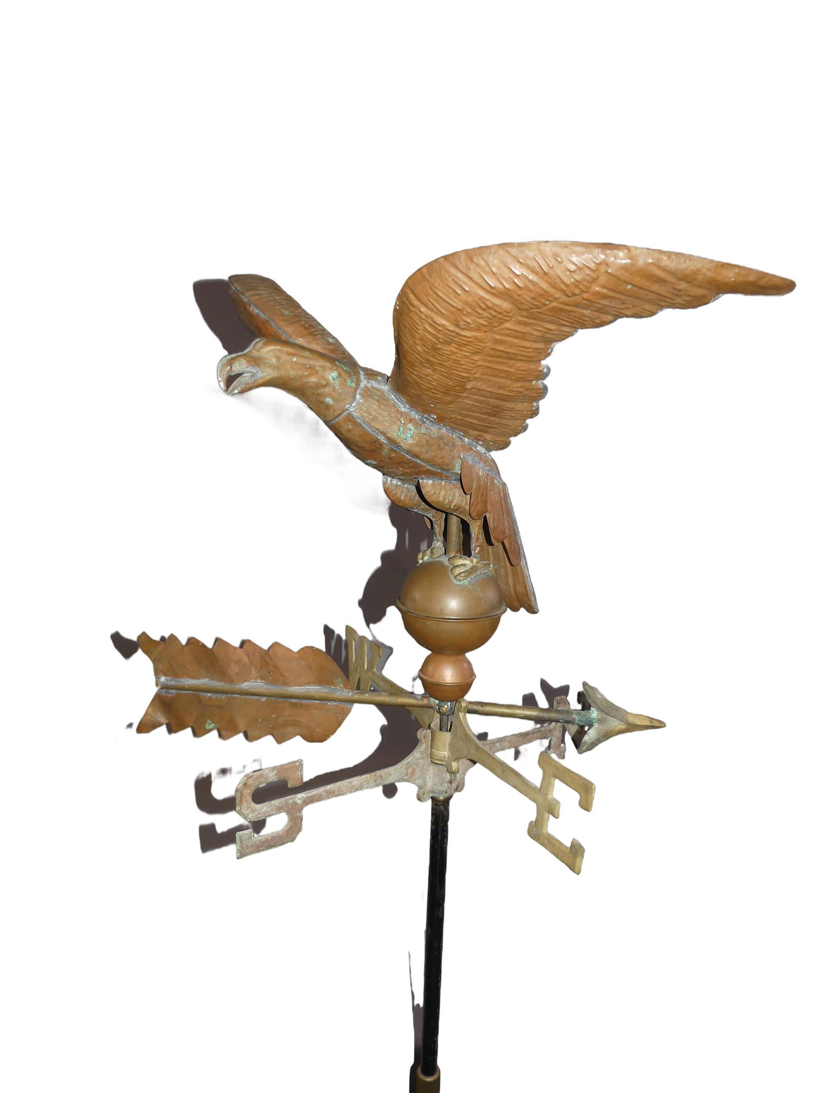 VINTAGE COPPER EAGLE WEATHERVANE (1 of 6)