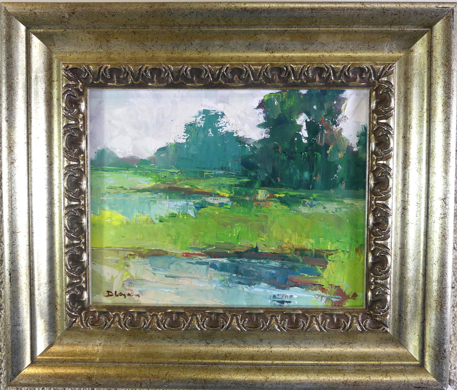 DAVID LAZARUS NANTUCKET MARSH PAINTING (1 of 2)