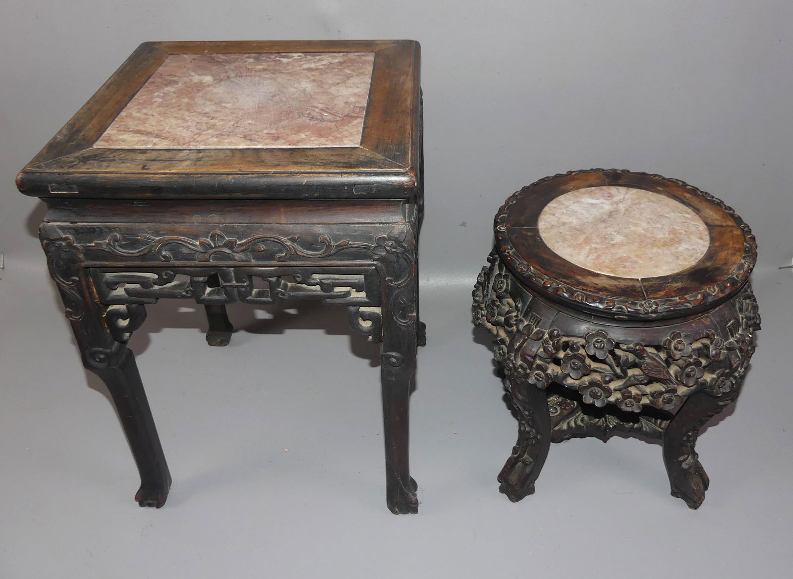 2 CHINESE CARVED STANDS (1 of 2)