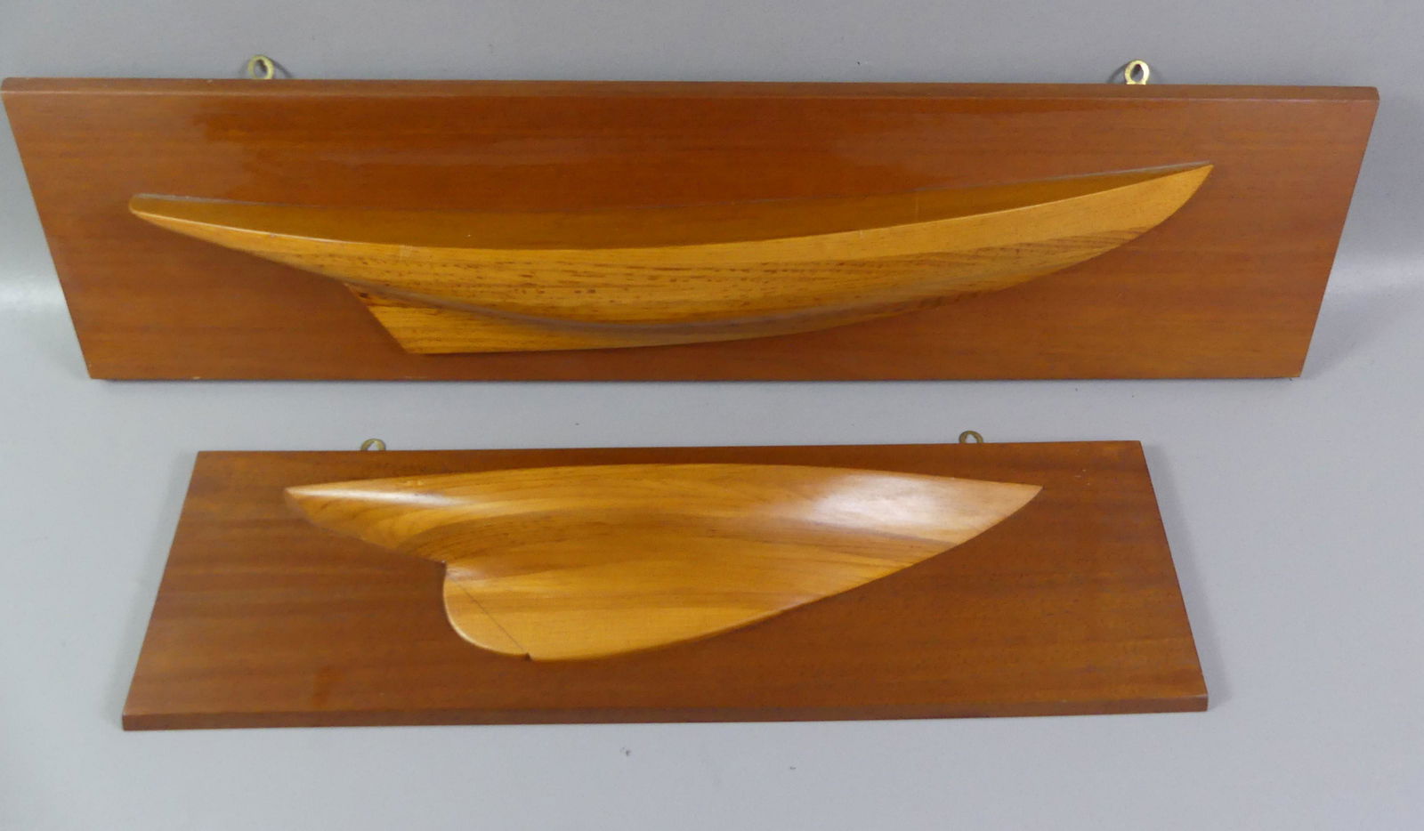 2 VINTAGE HALF HULL MODELS (1 of 3)