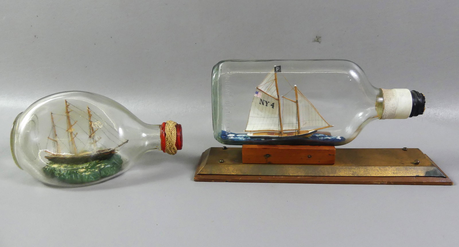2 OLD SHIPS IN A BOTTLE (1 of 3)