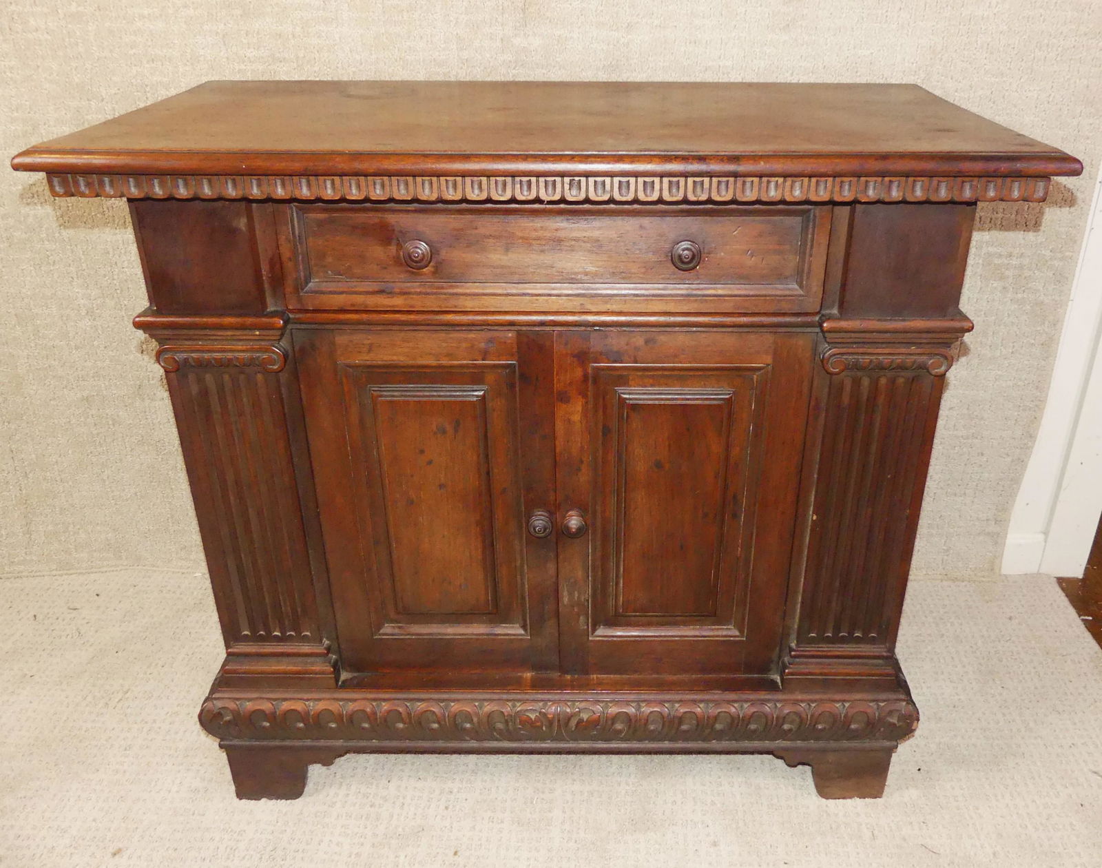 ANTIQUE RENAISSANCE WALNUT CABINET (1 of 3)