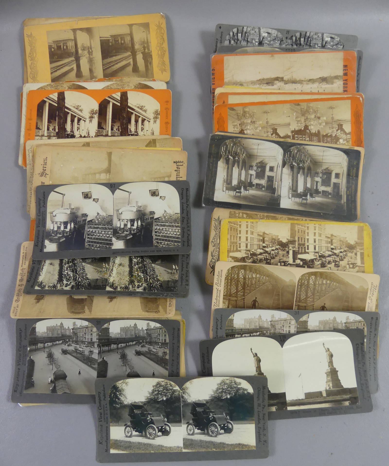 43 Stereoview Cards New York City Auction