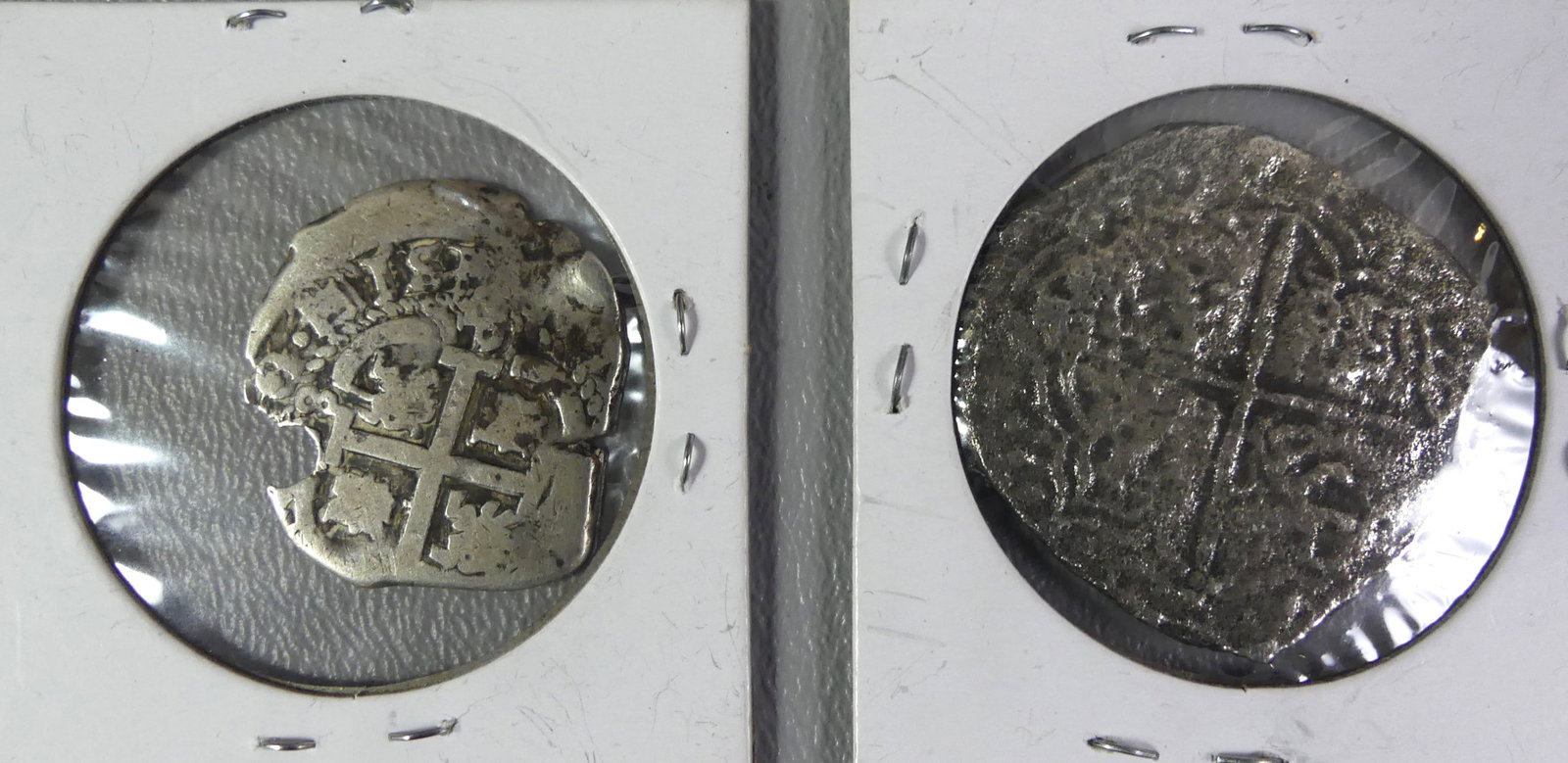 2 SILVER SPANISH REALE COINS (1 of 2)