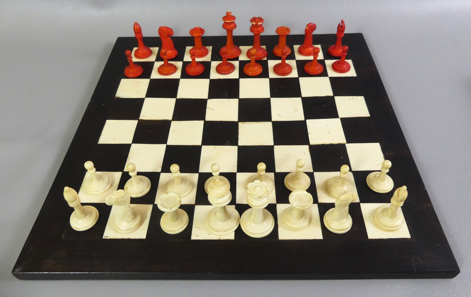 ANTIQUE WHALEBONE CHESS SET (1 of 5)