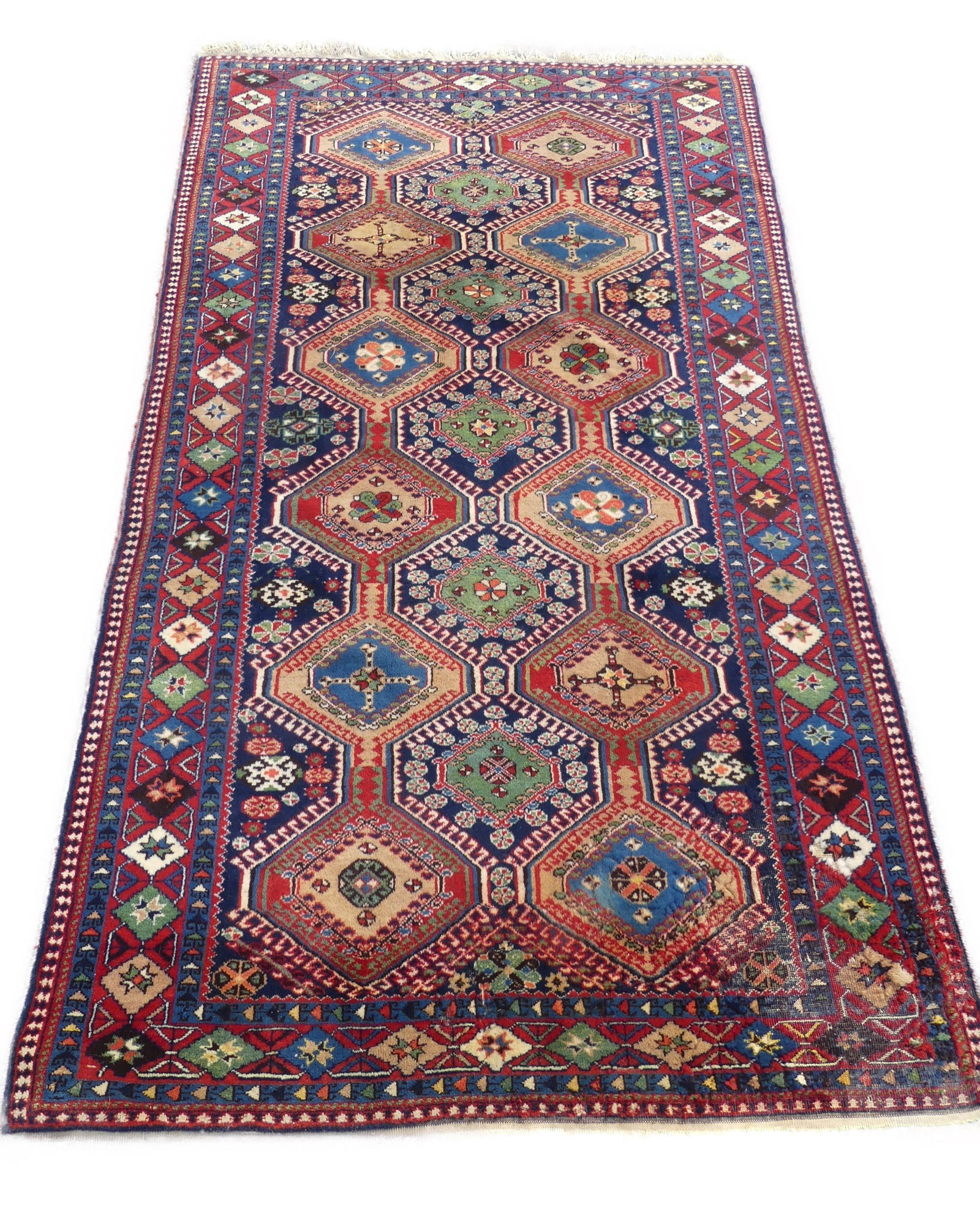 COLORFUL ANTIQUE ORIENTAL SCATTER RUG (1 of 4)