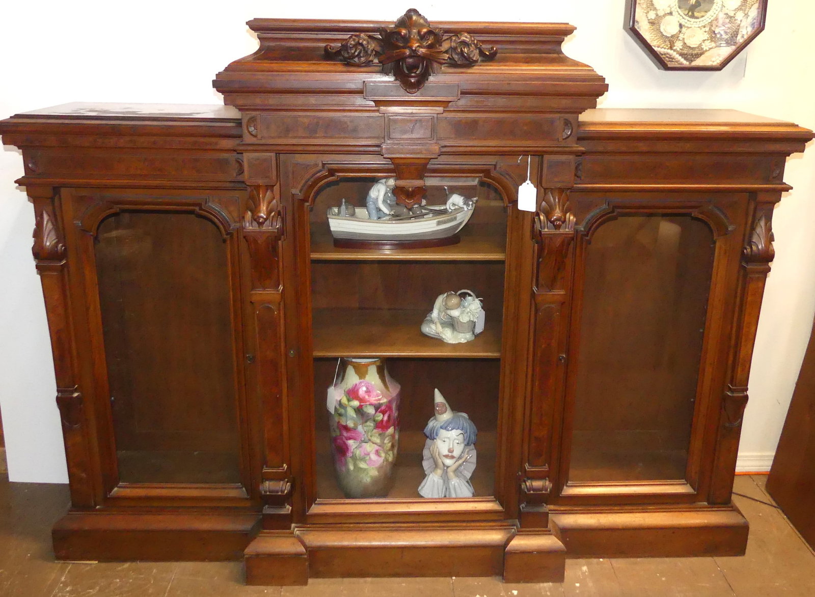 VICTORIAN WALNUT RENAISSANCE BOOKCASE (1 of 5)