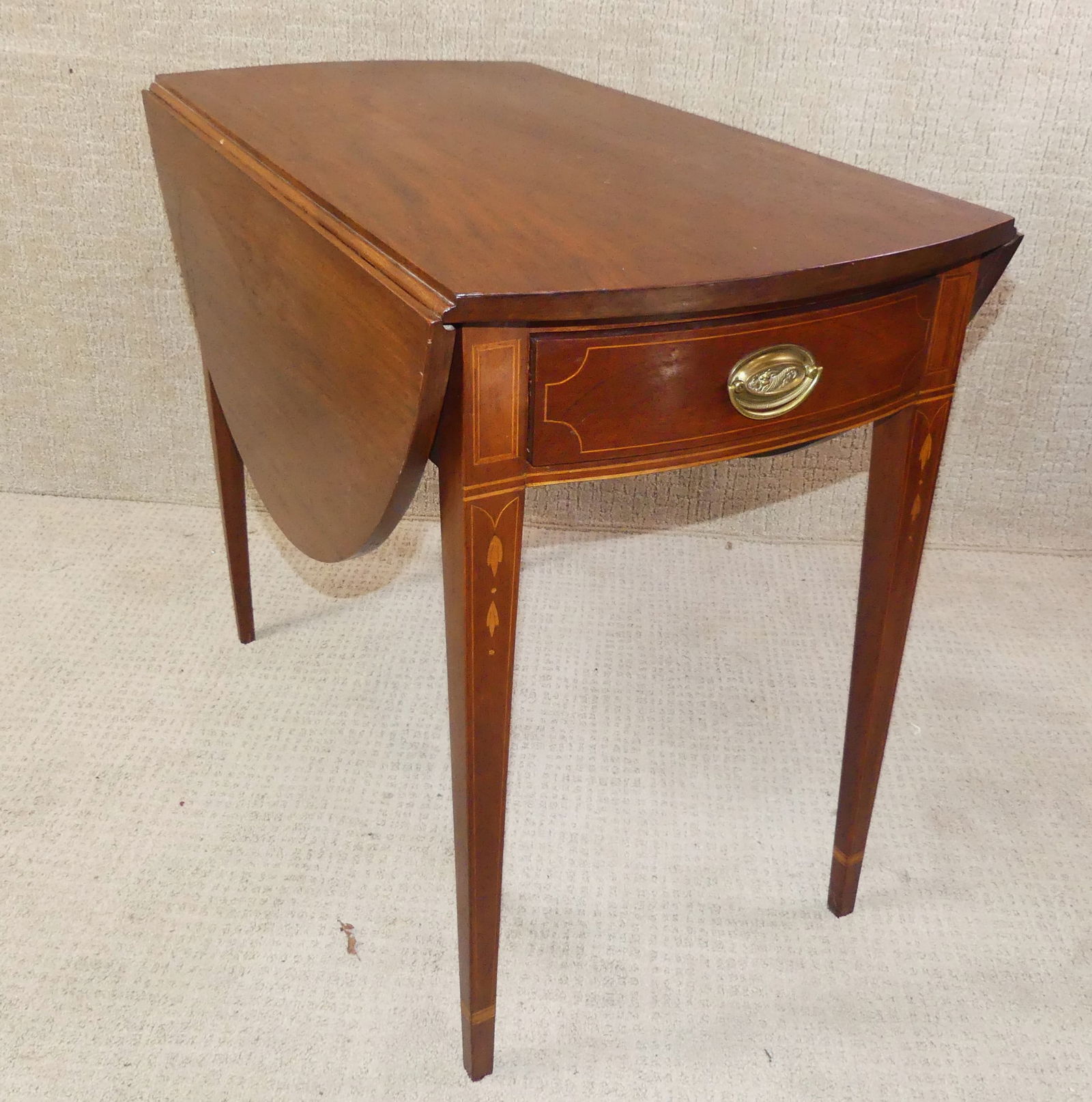 19TH C. INLAID PEMBROKE TABLE (1 of 5)