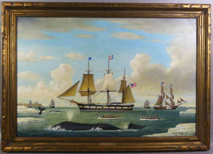 GRAHAM FLIGHT - ARCTIC WHALING PAINTING