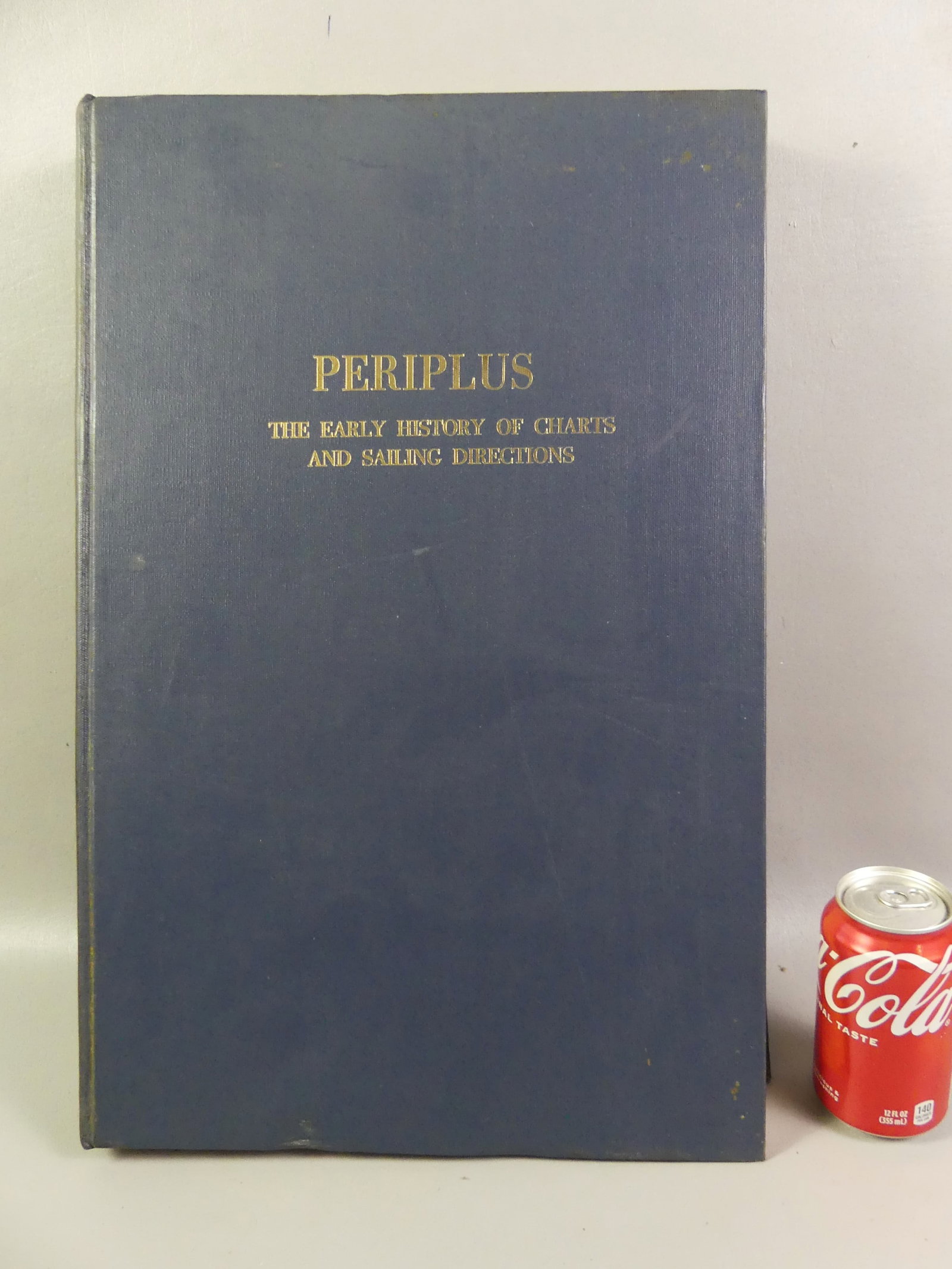 PERIPLUS BOOK - HISTORY OF CHARTS BY FRANKLIN NY: Large folio hardcover book: Periplus: The Early History of Charts and Sailing Directions, originally published in 1897 by A.E. Nordenskiold, later published by Burt Franklin of NY. 20.5 x 13.25 inches
