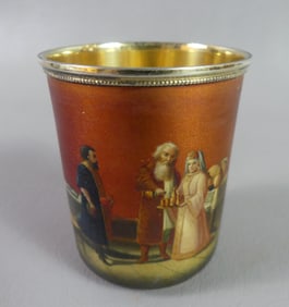 RUSSIAN SILVER ENAMEL CUP - GENRE
