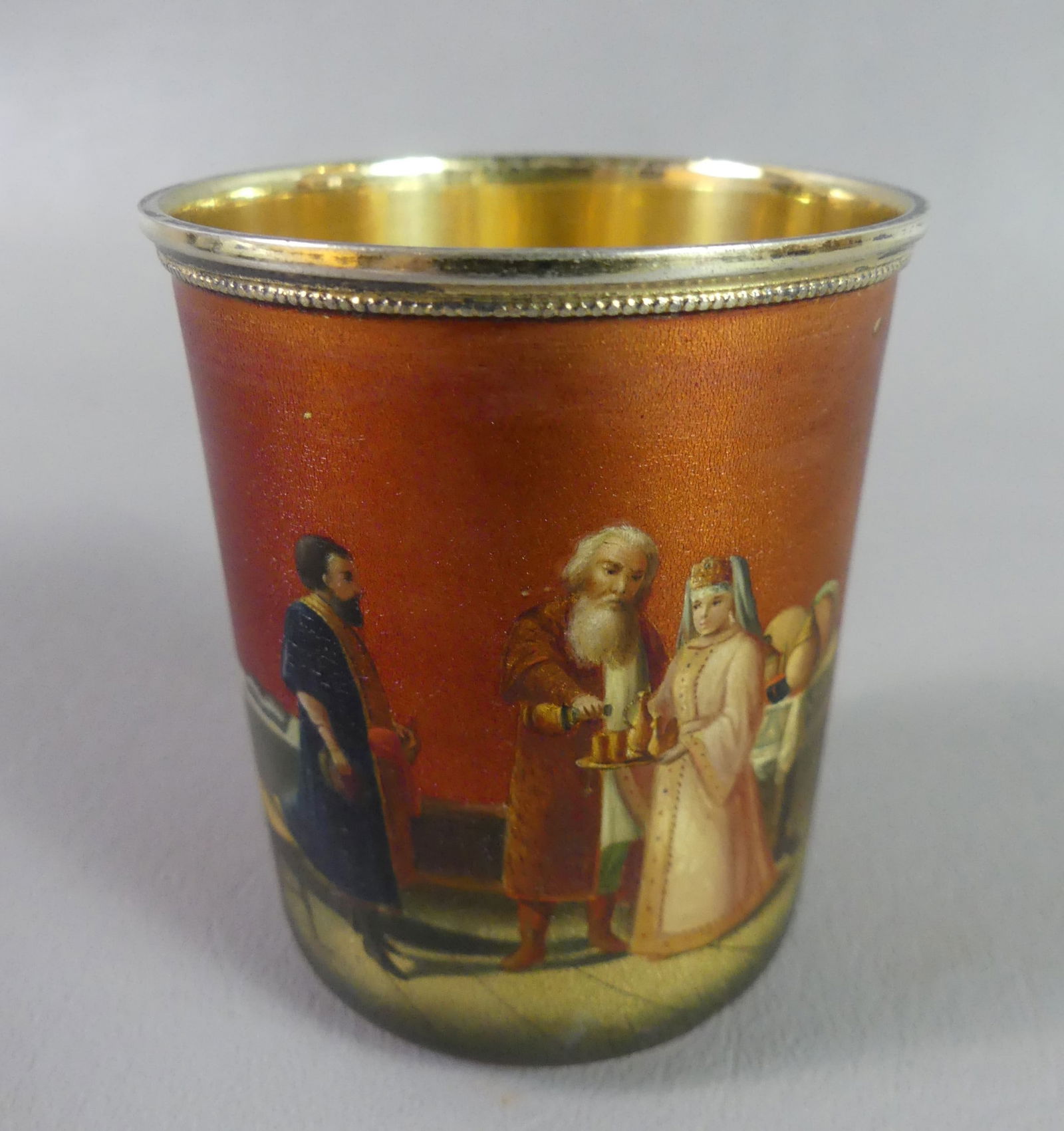 RUSSIAN SILVER ENAMEL CUP - GENRE