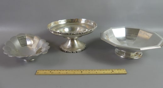 3 STERLING SILVER BOWLS