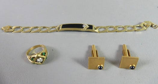 LOT ASSORTED GOLD JEWELRY