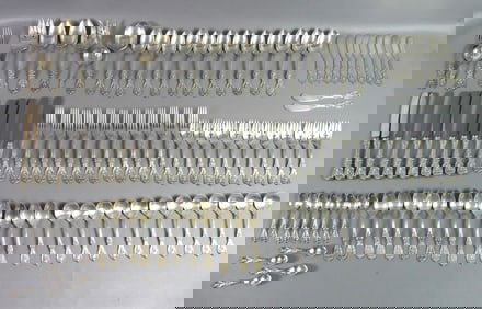 102 PCS. FRANCIS 1ST STERLING FLATWARE SET R&B