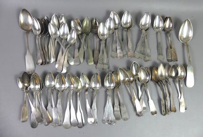 75 COIN SILVER TEASPOONS