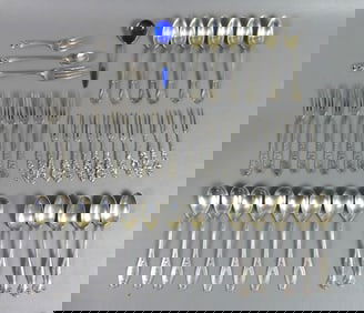 42 STERLING SILVER SPOONS & FORKS