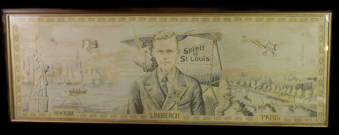 CHARLES LINDBERG 5 FT TAPESTRY