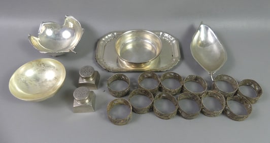 LOT SILVER INCL. 12 NAPKIN RINGS