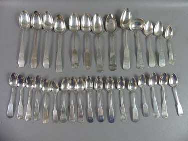 LOT COIN SILVER FLATWARE