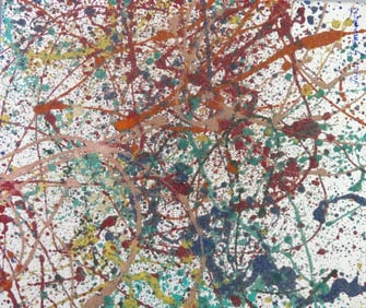 TARO YAMAMOTO ABRSTRACT DRIP PAINTING