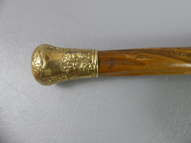 14K GOLD FIREMAN'S CANE 1864