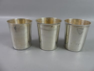 3 FRENCH SILVER CUPS CA 1800