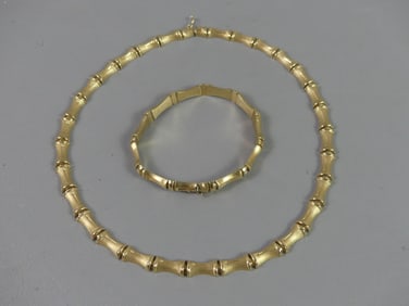 14K GOLD NECKLACE & BRACELET