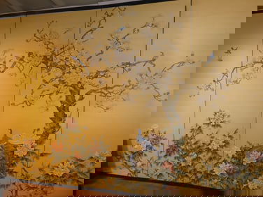 12 FT CHINESE PAINTED ROOM SCREEN