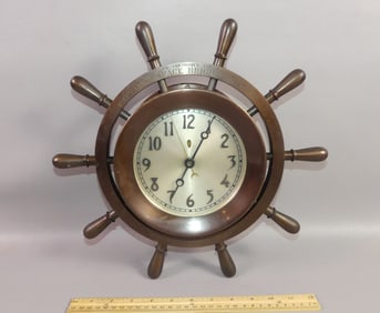 1901 BRONZE CHELSEA SHIP'S CLOCK