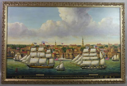 GRAHAM FLIGHT PAINTING - NEW BEDFORD SHIPS
