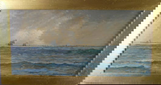 EDMUND LEWIS MARINE PAINTING