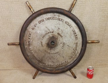 3 FT IRON SHIP WHEEL