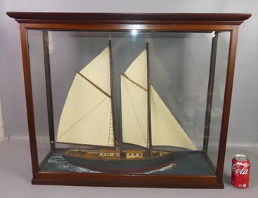 ANTIQUE MODEL OF SCHOONER
