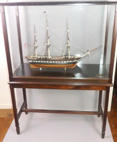 USS CONSTITUTION MODEL ON STAND