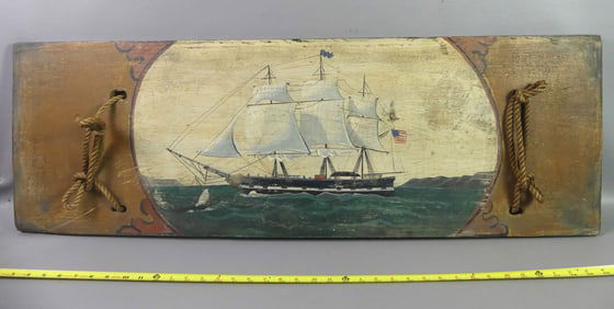 HATCH COVER - PAINTED WHALE SHIP