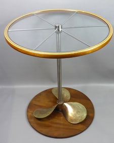 PUB TABLE - SHIP WHEEL & PROPELLER