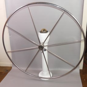 EDSON YACHT WHEEL ON PEDESTAL
