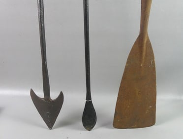 3 WHALING ITEMS: HARPOON & LANCE & SPADE