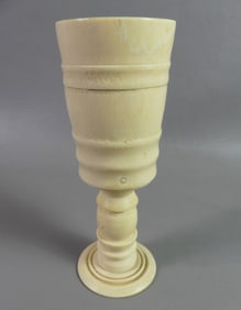 CARVED WHALE BONE GOBLET