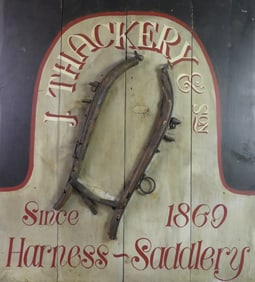 VINTAGE TRADE SIGN - HARNESS & SADDLERY