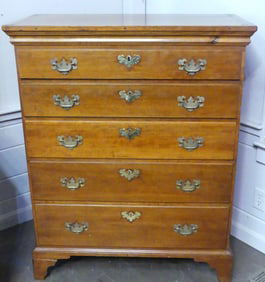 ANTIQUE MAPLE TALL CHEST