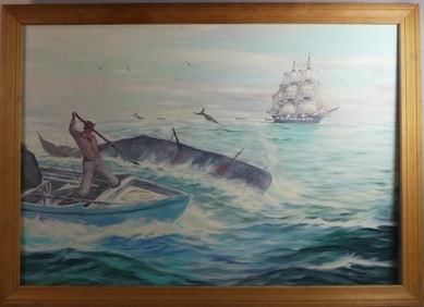 SILVA FERNANDES WHALING PAINTING