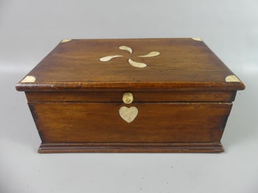 WHALE BONE INLAID BOX