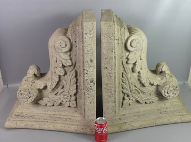 PAIR LARGE FIBERGLASS CORBELS