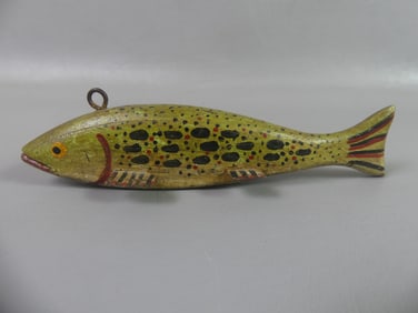 WOOD FISH DECOY OF TROUT - NY