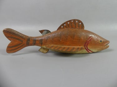OLD WOOD FISH DECOY FROM NY