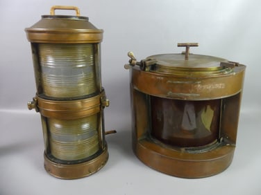 2 OLD SHIP LANTERNS