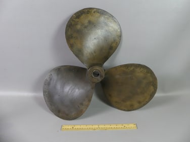 OLD BRASS PROPELLER